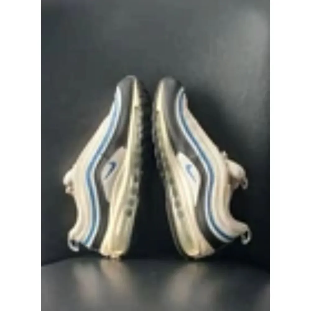 Nike Air Max 97.  White/Blue/Black Sneakers. 921522-107. Boys Size 7Y.